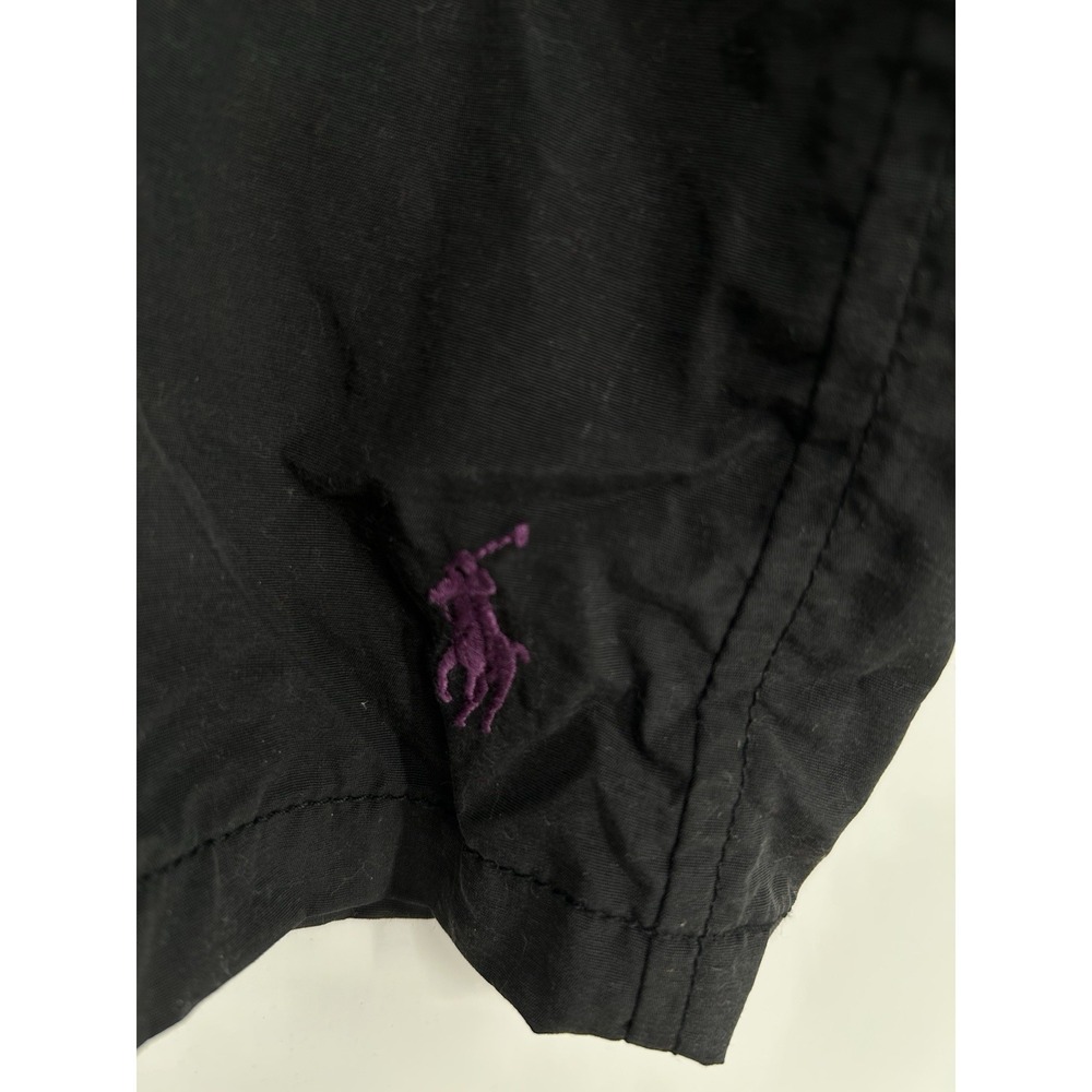 Polo by Ralph Lauren Black Swim Trunks with Purple Details - Picture 7 of 8